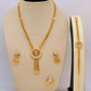 Gold-Plated Arabic Bridal Jewelry Set – Choker Necklace, Earrings, Bracelet & Ring