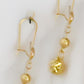 Elegant Gold Plated Beaded Jewelry Set | Bridal Necklace, Bracelet & Earrings | Dangling Charm Fashion Accessories