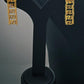 Gold Plated Greek Key Jewelry Set Necklace Bracelet Earrings