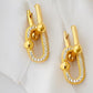 Elegant Gold-Plated Link Jewelry Set | Necklace, Bracelet & Earrings