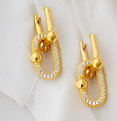 Elegant Gold-Plated Link Jewelry Set | Necklace, Bracelet & Earrings