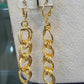 Gold Plated Chain Jewelry Set Chunky Link Necklace Bracelet Earrings