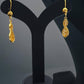Gold Plated Filigree Jewelry Set Leaf Necklace Bracelet Earrings Ring