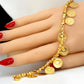 Gold Plated Coin Jewelry Set Statement