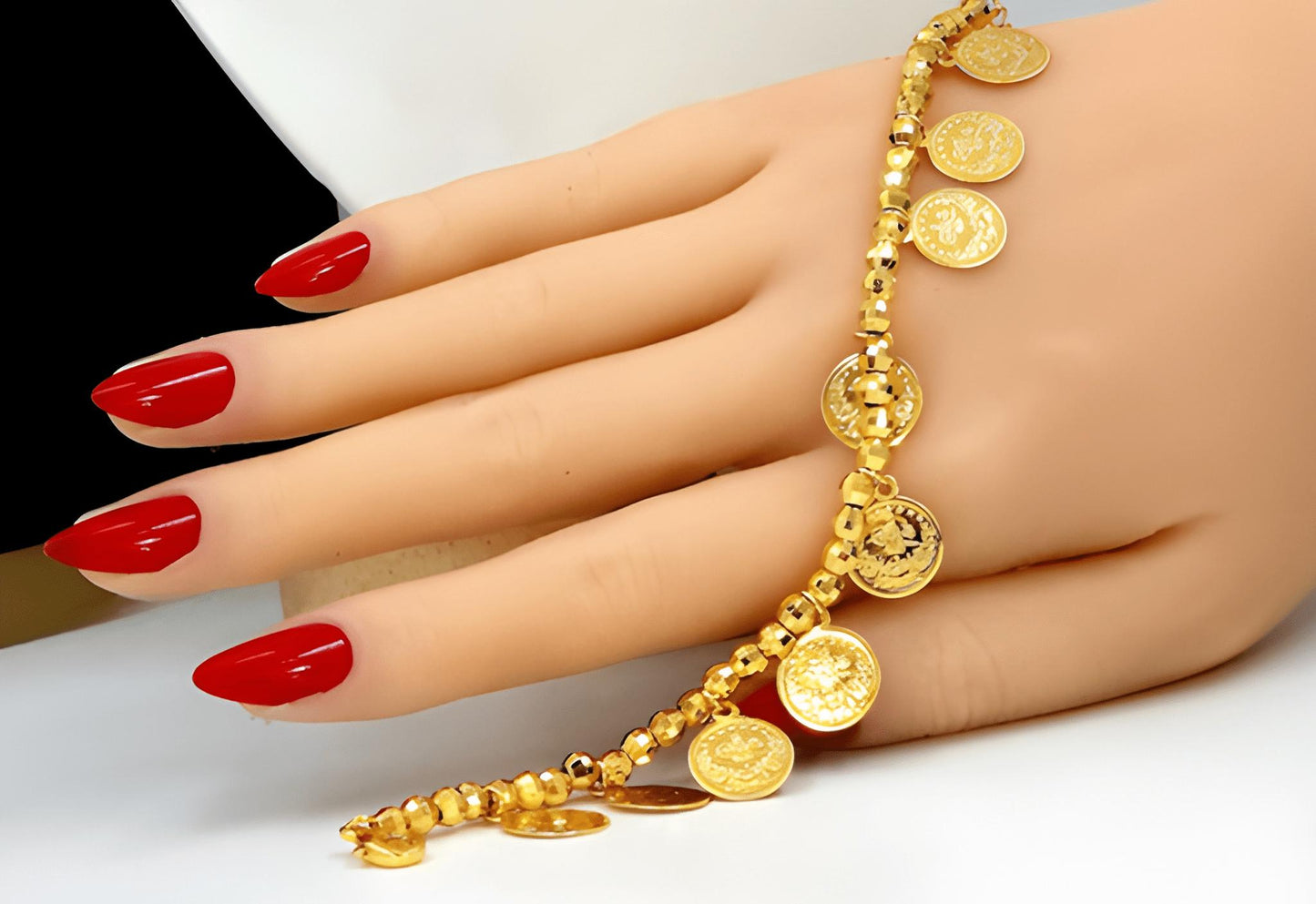 Gold Plated Coin Jewelry Set Statement