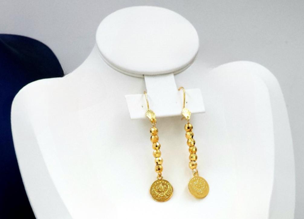 Gold Plated Coin Jewelry Set Statement