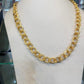 Gold Plated Chain Jewelry Set Chunky Link Necklace Bracelet Earrings