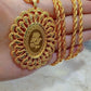 Luxury Gold Plated Rope Chain Pendant Necklace