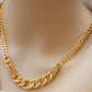 Gold-Plated Chain Link Jewelry Set – Necklace, Bracelet, Earrings & Ring