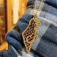 Luxury Gold Plated Palestine Map Necklace With Keffiyeh