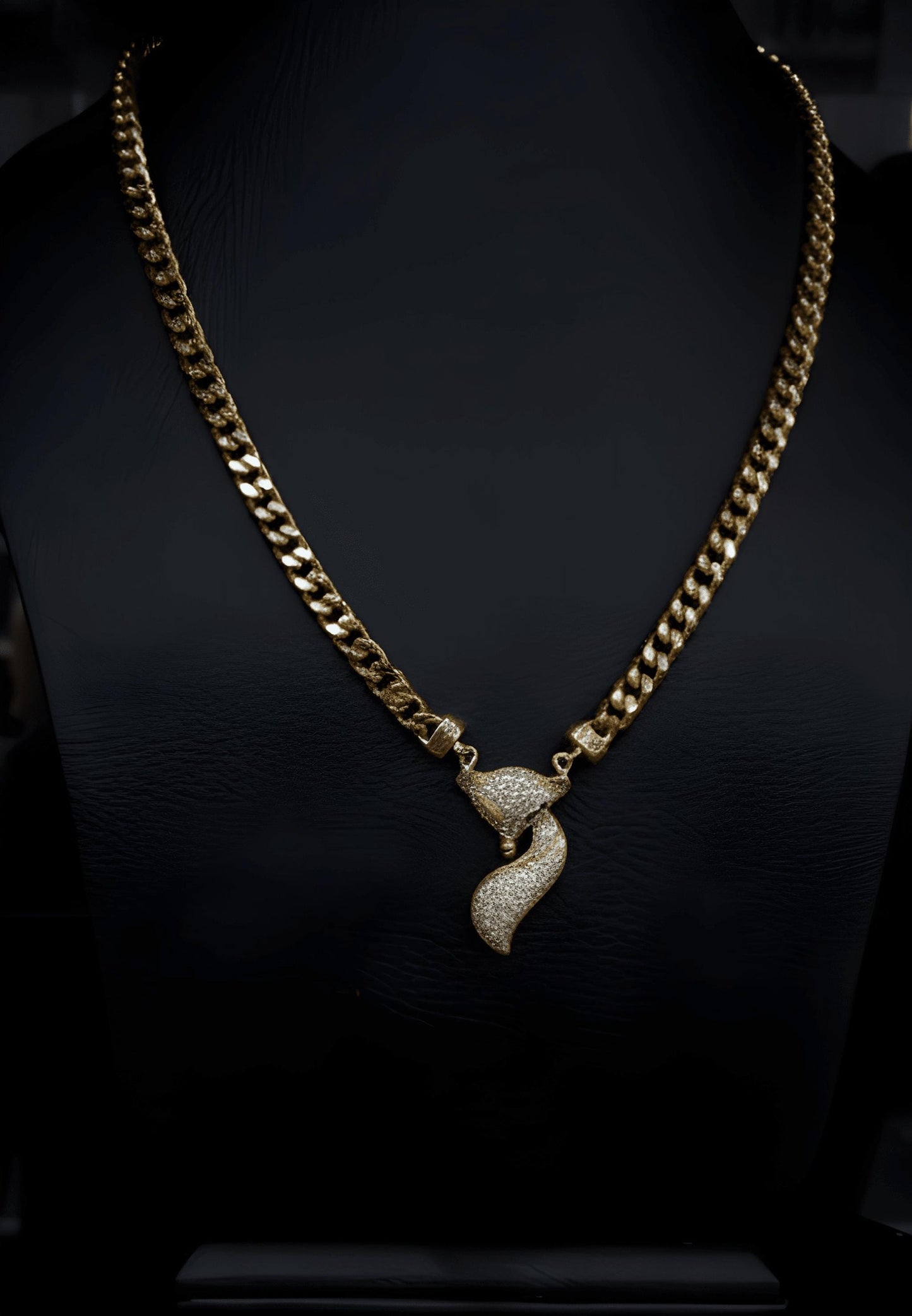 Luxury Gold Plated Floral Crystal Jewelry Set • Vintage Teardrop Design • 4Pcs