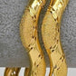 Gold Plated Bangle Bracelet Set Textured Stackable Jewelry