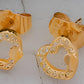 Gold-Plated Heart Jewelry Set – Necklace, Bracelet, Earrings & Ring