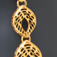Gold-Plated Hand Chain Bracelet with Ring – Intricate Leaf Design – Elegant Arabic Jewelry for Women