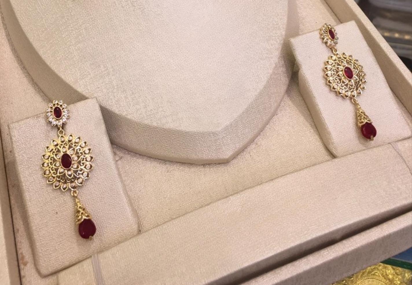 Gold Plated Bridal Crown Jewelry Set Royal Wedding Tiara