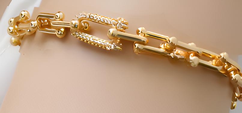 Gold-Plated Bridal Jewelry Set – Necklace, Earrings, Bracelet & Ring