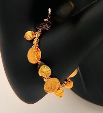 Regal Ottoman-Inspired Gold-Plated Coin Jewelry Set – Necklace, Bracelet, Earrings & Ring