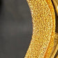 Gold-Plated Wavy Bangle Set – 4-Piece Stackable Textured Bracelets for Women