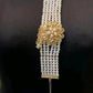 Luxury Bridal Pearl Body Jewelry Gold Plated Set