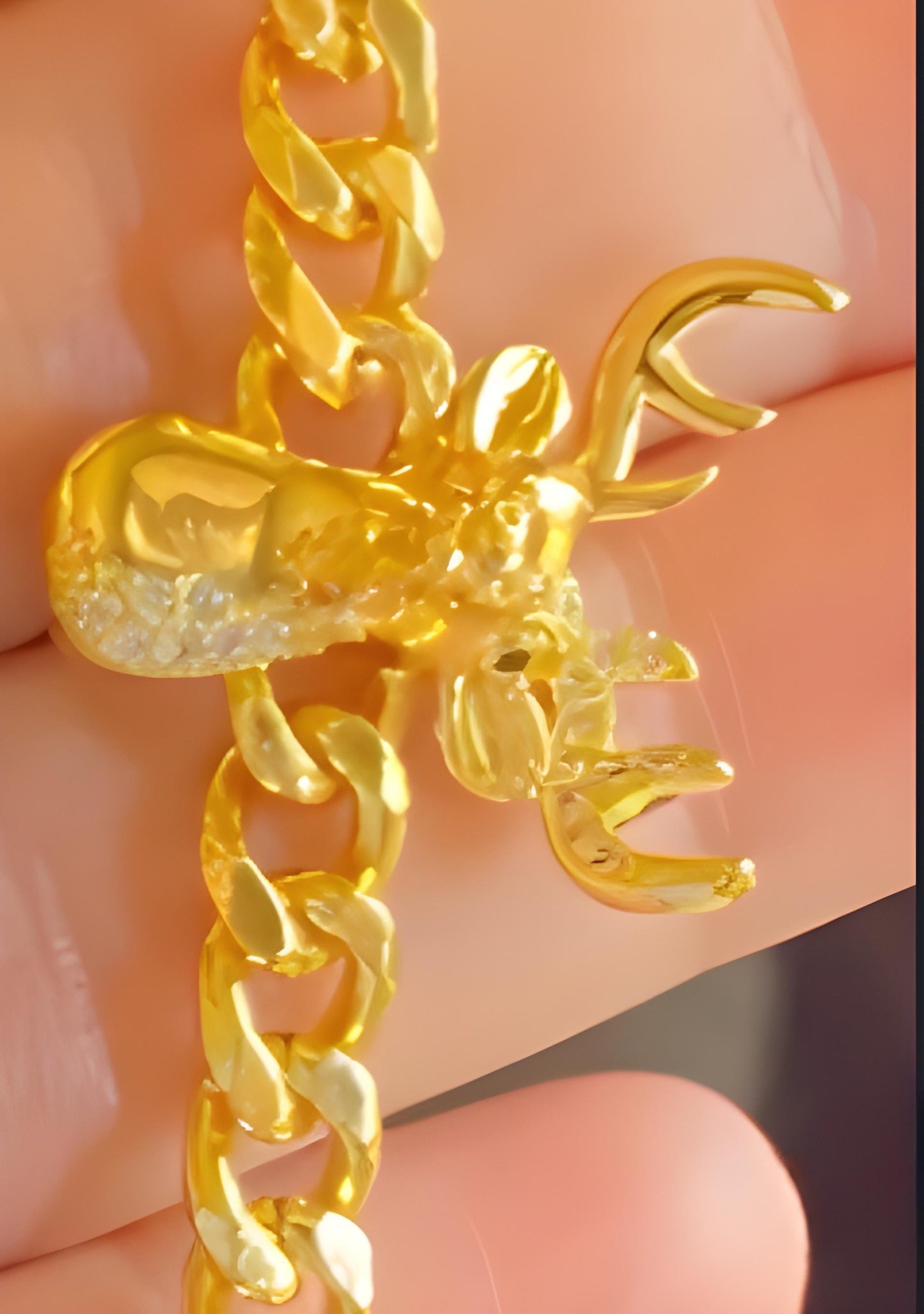 Gold-Plated Deer Jewelry Set – Animal Inspired Necklace, Earrings & Bracelet with CZ Stones