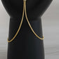 Elegant Baguette Crystal Gold Hand Harness • Sparkling Slave Bracelet Ring