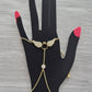 Dainty Angel Wings Gold Hand Harness • Sparkling Guardian Wing Slave Bracelet