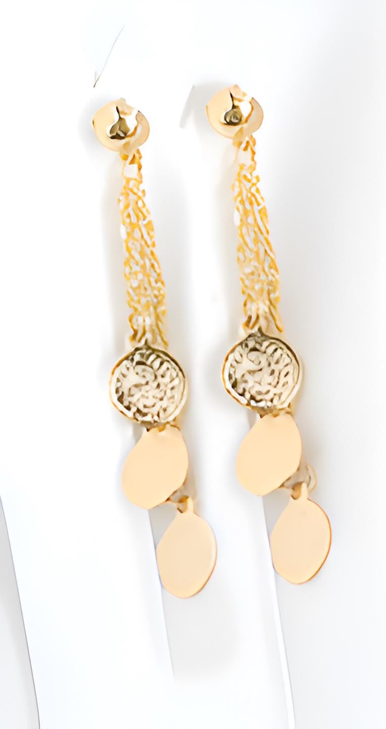 Elegant Gold-Plated Flower Frame Jewelry Set | Turkish Design Necklace, Bracelet, Earrings & Ring for Women