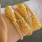 Gold-Plated Filigree Cable Bracelet Set – 2-Piece Adjustable Statement Cuffs for Women