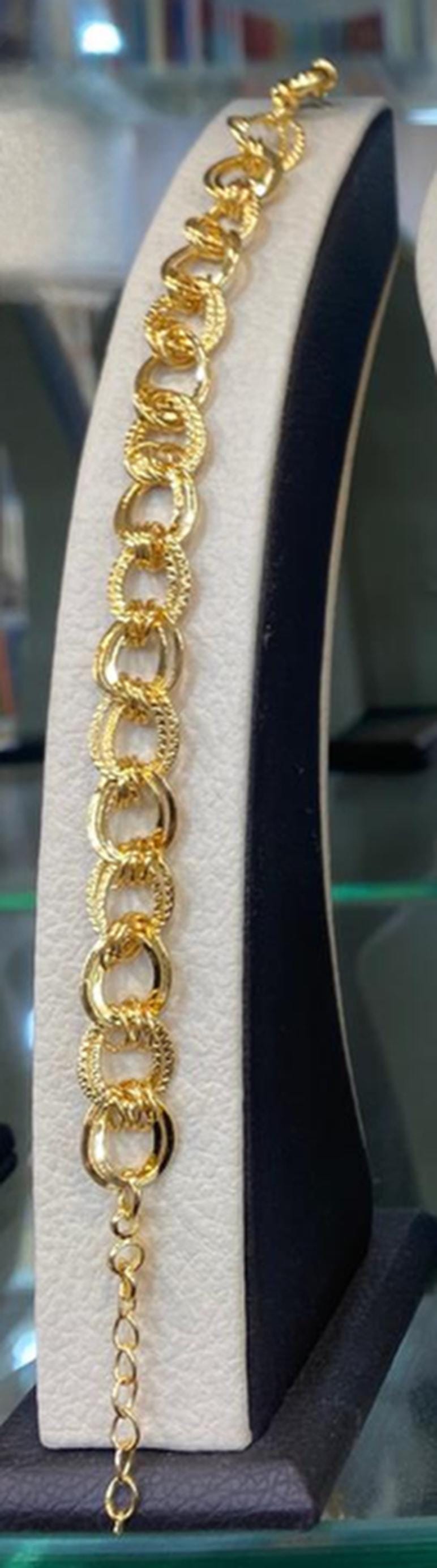 Gold Plated Chain Jewelry Set Chunky Link Necklace Bracelet Earrings
