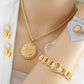 Gold-Plated Ottoman Coin Jewelry Set – Necklace, Bracelet, Earrings & Ring