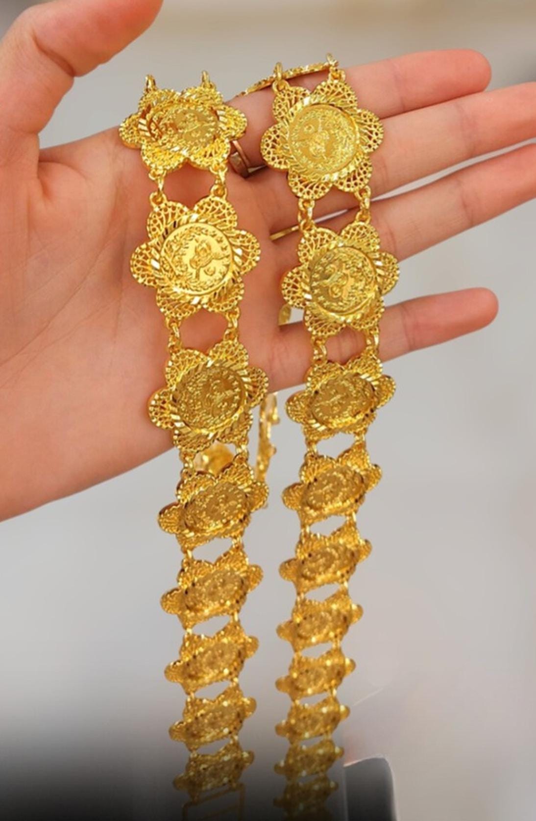 Gold Plated Coin Waist Chain Belt Vintage Body Jewelry