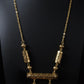 Exquisite Gold Plated Ottoman Style Filigree Necklace Set • Ethnic Cylinder Drop Earrings