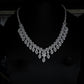 Luxury Silver Plated Geometric Hexagon Jewelry Set • Crystal Honeycomb • 4Pcs