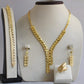 Gold-Plated V-Shape Jewelry Set – Arabic Necklace, Bracelet, Earrings & Ring