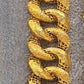 Luxury Gold Plated Chunky Chain Bracelet Textured Link Jewelry