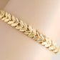 Gold-Plated Leaf Jewelry Set – 4-Piece Necklace, Bracelet, Earrings & Ring