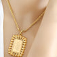 Elegant Gold-Plated Flower Frame Jewelry Set | Turkish Design Necklace, Bracelet, Earrings & Ring for Women