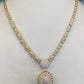 Gold Plated Sunburst Jewelry Set Luxury Necklace Earrings Ring Elegant