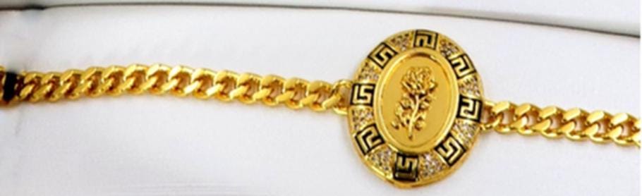 Gold Plated Greek Medallion Jewelry Set Statement