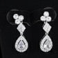 Luxury Silver Teardrop Jewelry Set Bridal Wedding Statement Gift