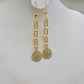 Gold Plated Coin Jewelry Set Chain Necklace Bracelet Earrings