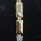 Elegant Two-Tone Chevron & Geometric Bracelet Set • Chic Sparkly Crystal Wristwear