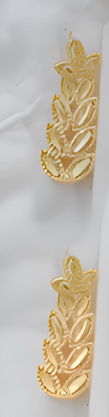 Gold-Plated Floral Leaf Jewelry Set | Elegant Women's Necklace, Bracelet, Earrings & Ring | Lightweight Bridal Jewelry