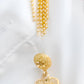 Gold-Plated Bridal Jewelry Set – Floral Necklace & Statement Earrings