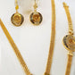 Luxury Gold Plated Greek Coin Jewelry Set