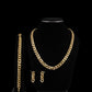 Luxurious Gold Plated Sparkling Cluster Jewelry Set • Elegant Radiant Wedding Statement