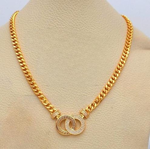 Gold-Plated Arabic Jewelry Set | Bridal Necklace, Earrings, Bracelet & Ring