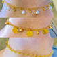 Gold-Plated Anklet Set – Adjustable Coin, Pearl & Crystal Charms Foot Jewelry