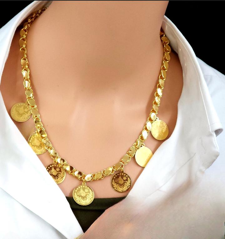 Royal Gold Plated Ottoman Coin Jewelry Set