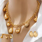 Golden Raindrop Elegance Set – Bold Plated Jewelry Design